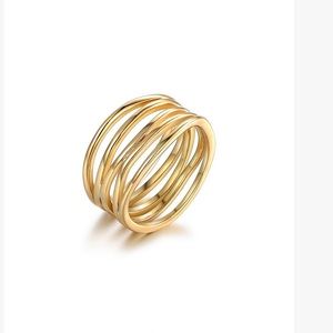 NEW Peermont 18k GP Stacked Design Ring